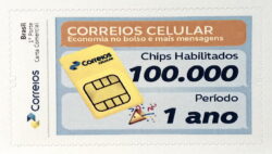 PB 101 Selo Personalizado Correios Celular Chip Comunicacao 2018