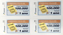 PB 101 Selo Personalizado Correios Celular Chip Telefone 2018 Quadra