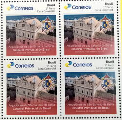 PB 105 Selo Personalizado Básico Catedral Primacial do Brasil Salvador Bahia Fachada 2019 Quadra