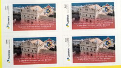 PB 106 Selo Personalizado Básico Catedral Primacial do Brasil Salvador Bahia Fachada 2019 Quadra