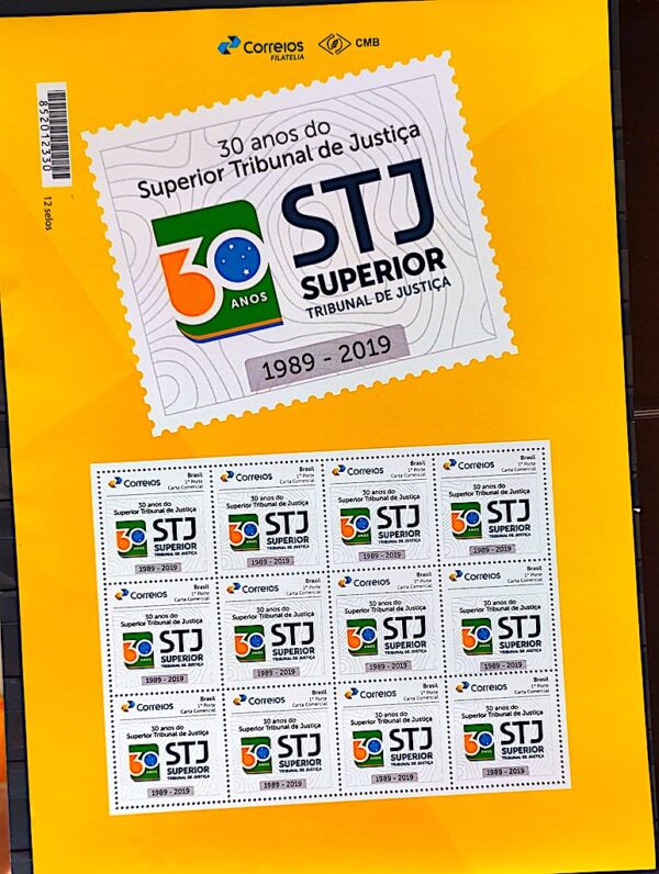 PB 115 Selo Personalizado Básico 30 Anos do Superior Tribunal de Justiça STJ Direito 2019 Folha G