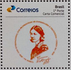PB 159 Selo Personalizado COREN BA Bicentenário de Florence Nightingale Gomado 2020