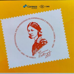 PB 159 Vinheta do Selo Personalizado COREN BA Bicentenário de Florence Nightingale Gomado 2020