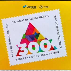 PB 160 Vinheta do Selo Personalizado 300 Anos de Minas Gerais Gomado 2020