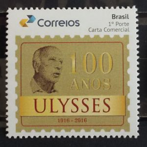 PB 20 Selo Personalizado 100 anos de Ulysses Guimaraes 2016