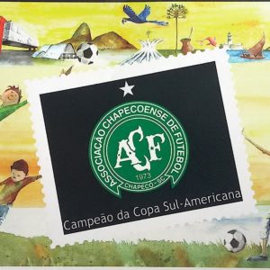 PB 22 Vinheta Selo Personalizado Chapecoense Arte do Futebol Gomado 2017