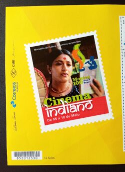 PB 37 Vinheta Selo Personalizado Cinema Indiano Mulher Bailarina 2017