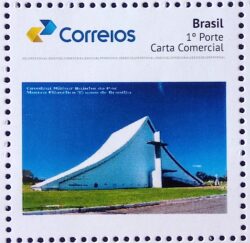 PB 43 Selo Personalizado Igreja Catedral Militar Rainha da Paz Religiao Brasilia 2017