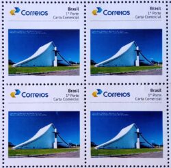 PB 43 Selo Personalizado Igreja Catedral Militar Rainha da Paz Religiao Brasilia 2017 Quadra