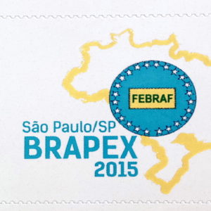 PB 46 Selo Personalizado Brapex 2015 Mapa Logo 2017