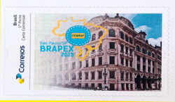 PB 48 Selo Personalizado Brapex 2015 Predio Historico Mapa Autoadesivo 2017