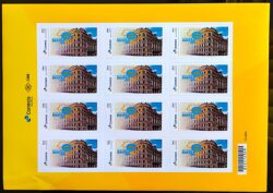 PB 48 Selo Personalizado Brapex 2015 Predio Historico Mapa Autoadesivo 2017 Folha