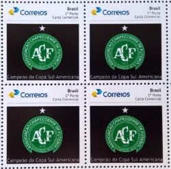 PB 57 Selo Personalizado Chapecoense Futebol 2017 Quadra
