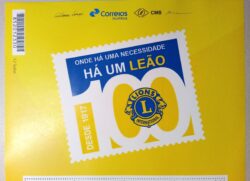 PB 61 Vinheta Selo Personalizado 100 Anos Lions 2017