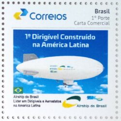PB 70 Selo Personalizado Basico Airship Aviacao Gomado 2017