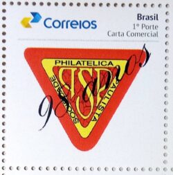 PB 72 Selo Personalizado 98 Anos Sociedade Philatelica Paulista SPP Gomado 2017