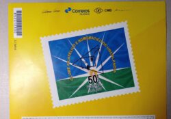 PB 73 Vinheta Selo Personalizado 50 Anos Clube Filatelico Numismatico de Uberlandia CFNU 2017