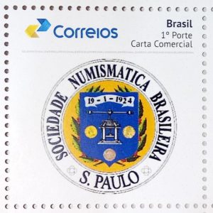 PB 78 Selo Personalizado Sociedade Numismatica Brasileira Sao Paulo 2017