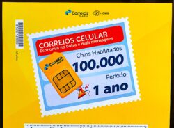 PB 83 Vinheta G do Selo Personalizado Correios Celular Chips Habilitado 2018