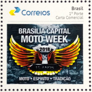PB 84 Selo Personalizado Brasília Capital Moto Week Gomado 2018