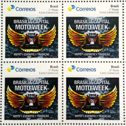 PB 84 Selo Personalizado Brasilia Capital Moto Week 2018 Gomado Quadra