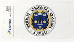 PB 96 Selo Personalizado Sociedade Numismatica Brasileira Sao Paulo 2018
