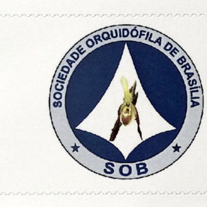 PB 97 Selo Personalizado Sociedade Orquidofila Brasilia Orquidea Flor 2018