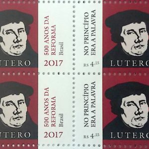 C 3690 Selo 500 Anos da Reforma Luterana Emissão Conjunta Brasil Alemanha Lutero 2017 Quadra