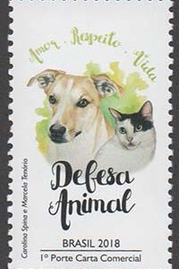 C 3751 Selo Defesa Animal Cachorro Gato 2018