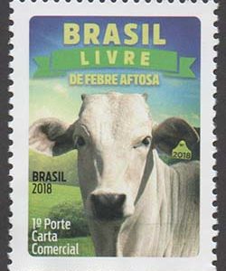 C 3752 Selo Febre Aftosa Gado Boi Vaca Saude Animal 2018