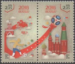 C 3755 Selo Brasil na Copa do Mundo da Fifa Futebol Russia 2018