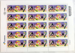 C 3757 Selo Série Relações Diplomáticas Brasil Índia 2018 Folha