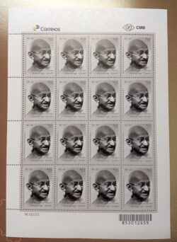 C 3758 Selo 150 Anos do nascimento de Mahatma Gandhi 2018 Folha