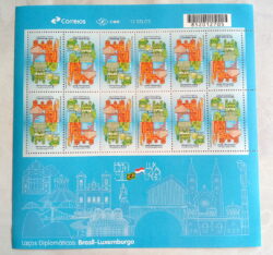 C 3794 Selo Serie Relacoes Diplomaticas Brasil Luxemburgo 2018 Folha
