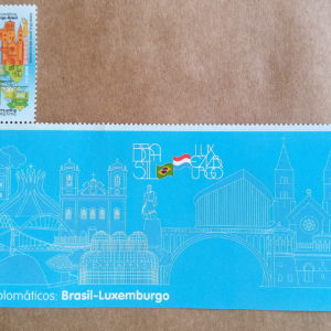C 3794 Selo Série Relações Diplomáticas Brasil Luxemburgo 2018 Mais Vinheta
