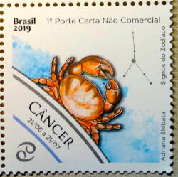 C 3825 Selo Signos do Zodiaco Cancer 2019