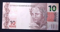 Cédula Flor de Estampa R$ 10,00 Segunda Família FH 041.933.710 Meirelles e Goldfajn
