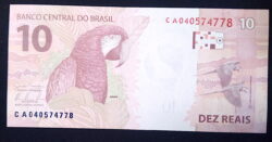 Cédula Flor de Estampa R$ 10,00 Segunda Família CA 040.574.778 Mantega e Tombini