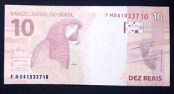 Cédula Flor de Estampa R$ 10,00 Segunda Família FH 041.933.710 Meirelles e Goldfajn