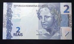 Cedula R$ 2 Reais Segunda Família FB012217595 Meirelles e Goldfajn