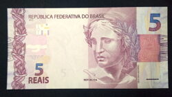 Cédula Flor de Estampa R$ 5,00 Segunda Família CJ 015.111.511 Levy e Tombini