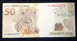 Cédula Flor de Estampa R$ 50,00 Segunda Família EC 000.124.777 Mantega e Tombini