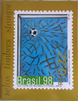 Coleção Anual de Selos do Brasil 1998 Capa Futebol
