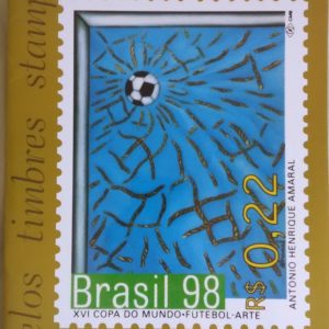 Coleção Anual de Selos do Brasil 1998 Capa Futebol