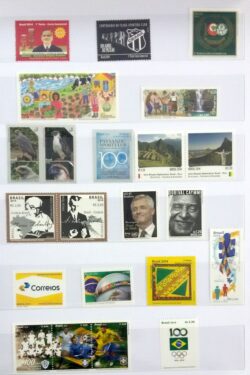Coleção Anual de Selos do Brasil 2014 Com a Folha Arte do Futebol