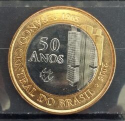 Moeda 50 Anos do Banco Central 2015 Flor de Cunho