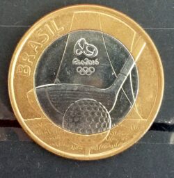 Moeda Brasil Olimpíadas 1 Real Golfe
