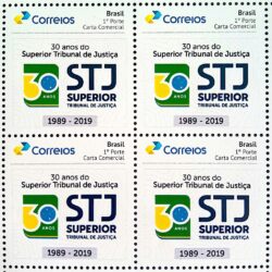 PB 115 Selo Personalizado Básico 30 Anos do Superior Tribunal de Justiça STJ Direito 2019 Quadra