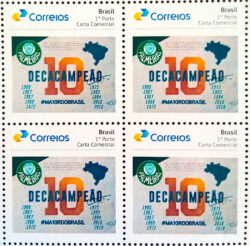 PB 118 Selo Personalizado Palmeiras Decacampeao do Campeonato Brasileiro 2019 Quadra