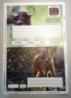 Cod 0011 AEROGRAMA INTERNACIONAL BUFALO E LOBO GUARÁ Fauna